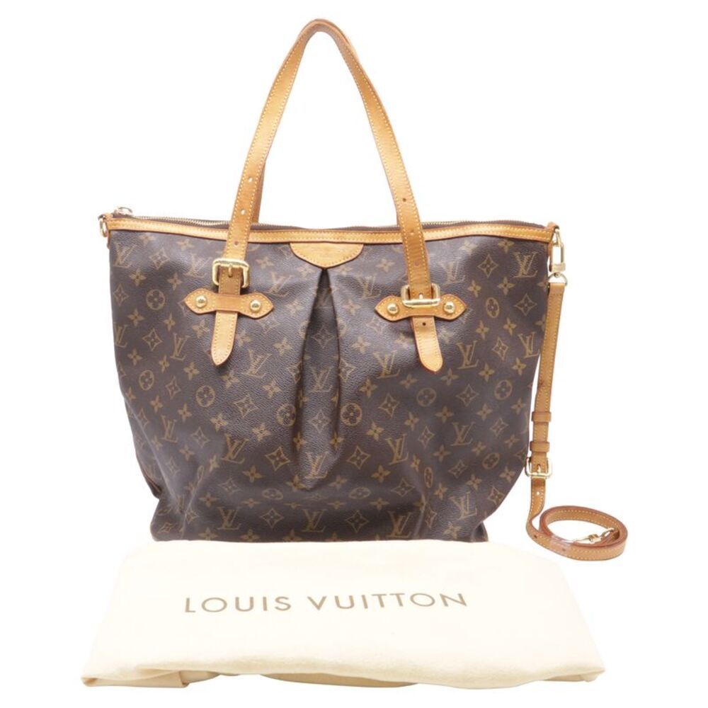 Louis Vuitton Palermo GM Tote Bag in Brown Coated Canvas - Picture 6 of 12